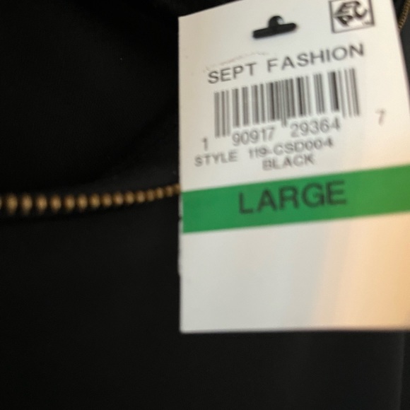 Trendy black zippered scuba dress - Picture 4 of 6